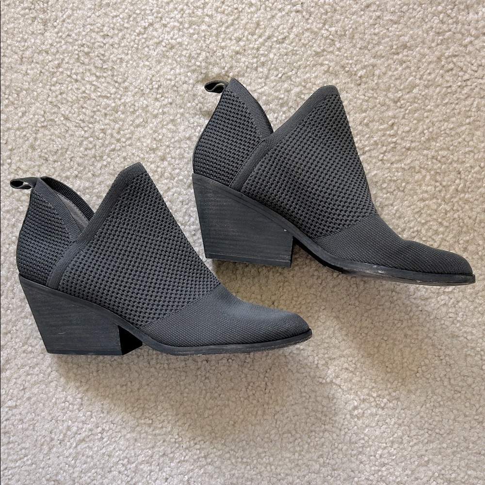 Eileen Fisher Joss Knit Ankle Boot Graphite - Picture 2 of 10